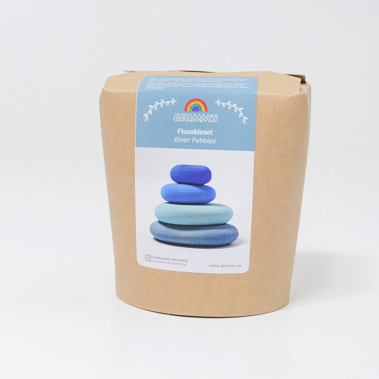 GRIMM’S Flusskiesel – 4-teiliges Balancespiel aus Holz