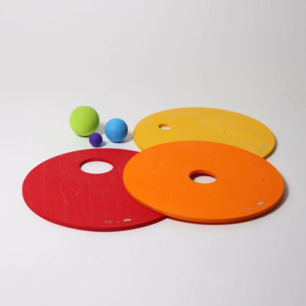 GRIMM’S x Stapelstein® Kullerscheiben Warm Classic – Kugelspaß & Fantasie in klassischen Farben - Makimo - Smart Kids