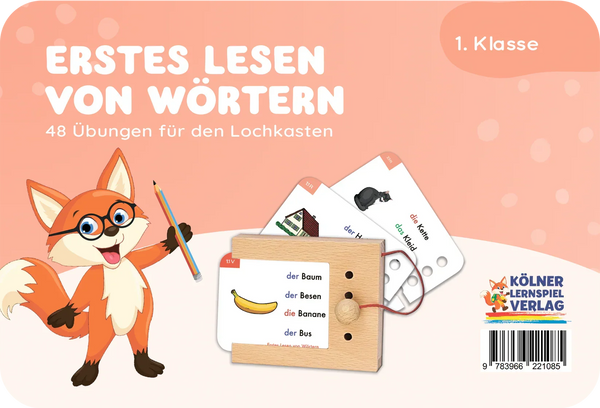 Erstes Lesen von Wörtern - Lochkasten Kartensatz 1. Klasse Deutsch - Makimo - Smart Kids