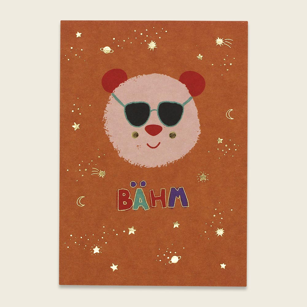 ava&yves - Pandakopf mit Goldfolie – "Bähm"