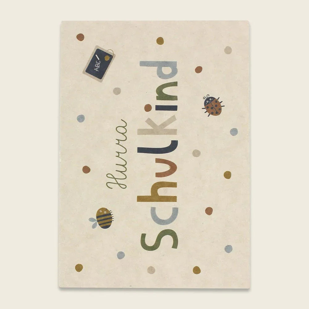 ava&yves - Postkarte "Hurra Schulkind"