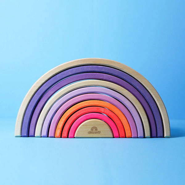 GRIMM’S Regenbogen Neonpink – 10-teiliger Spiel- und Designklassiker in leuchtenden Farben - Makimo - Smart Kids