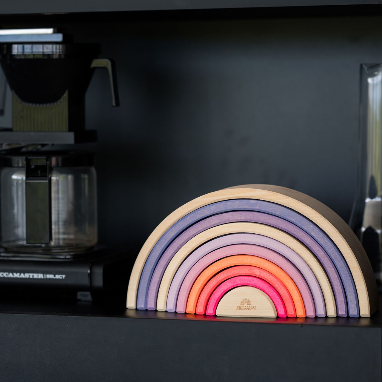 GRIMM’S Regenbogen Neonpink – 10-teiliger Spiel- und Designklassiker in leuchtenden Farben
