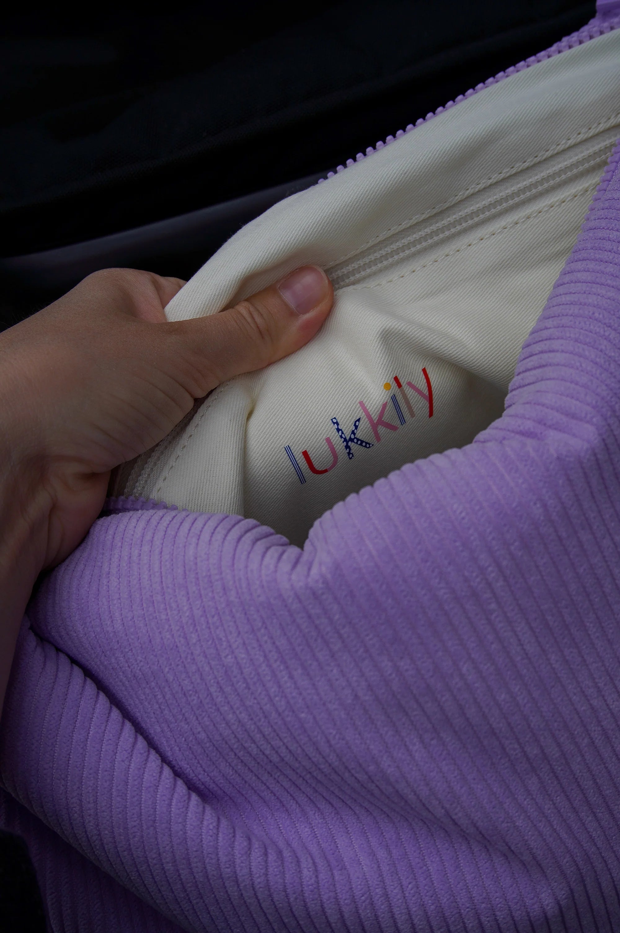 LUKKILY -  Bag #1 Cord lilac – Mom-Bag mit Knotenhenkel & Innenfächern