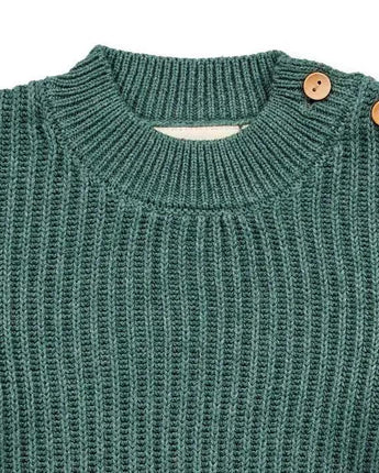 Sense Organics VARUNY Baby Strickpullover - Dunkles Salbeigrün