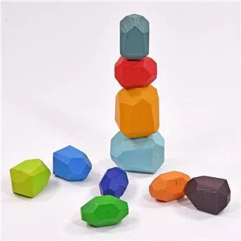 Stapelsteine aus Holz – Bunte Bausteine, 10-teilig, in Box - Makimo - Smart Kids