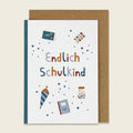 ava&yves - Klappkarte "Endlich Schulkind" - Türkis