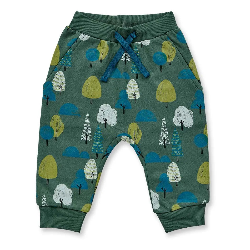 Sense Organics PRABU Baby Sweathose Baumdruck Grün GOTS - Makimo - Smart Kids