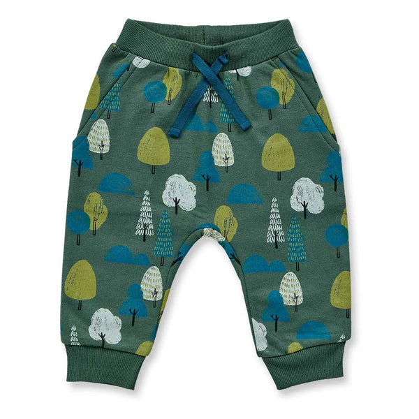 Sense Organics PRABU Baby Sweathose Baumdruck Grün GOTS - Makimo - Smart Kids