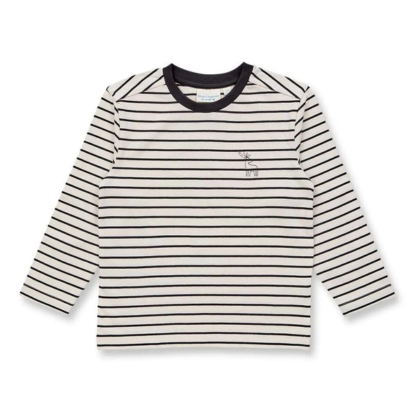 Sense Organics LUKE Langarmshirt Hirsch Ringel Schwarz GOTS - Makimo - Smart Kids