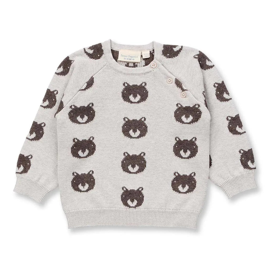 Sense Organics VICTOR Baby Strickpullover Bären Creme GOTS - Makimo - Smart Kids