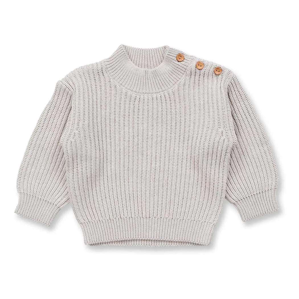 Sense Organics VARUNY Baby Strickpullover Creme Melange GOTS - Makimo - Smart Kids