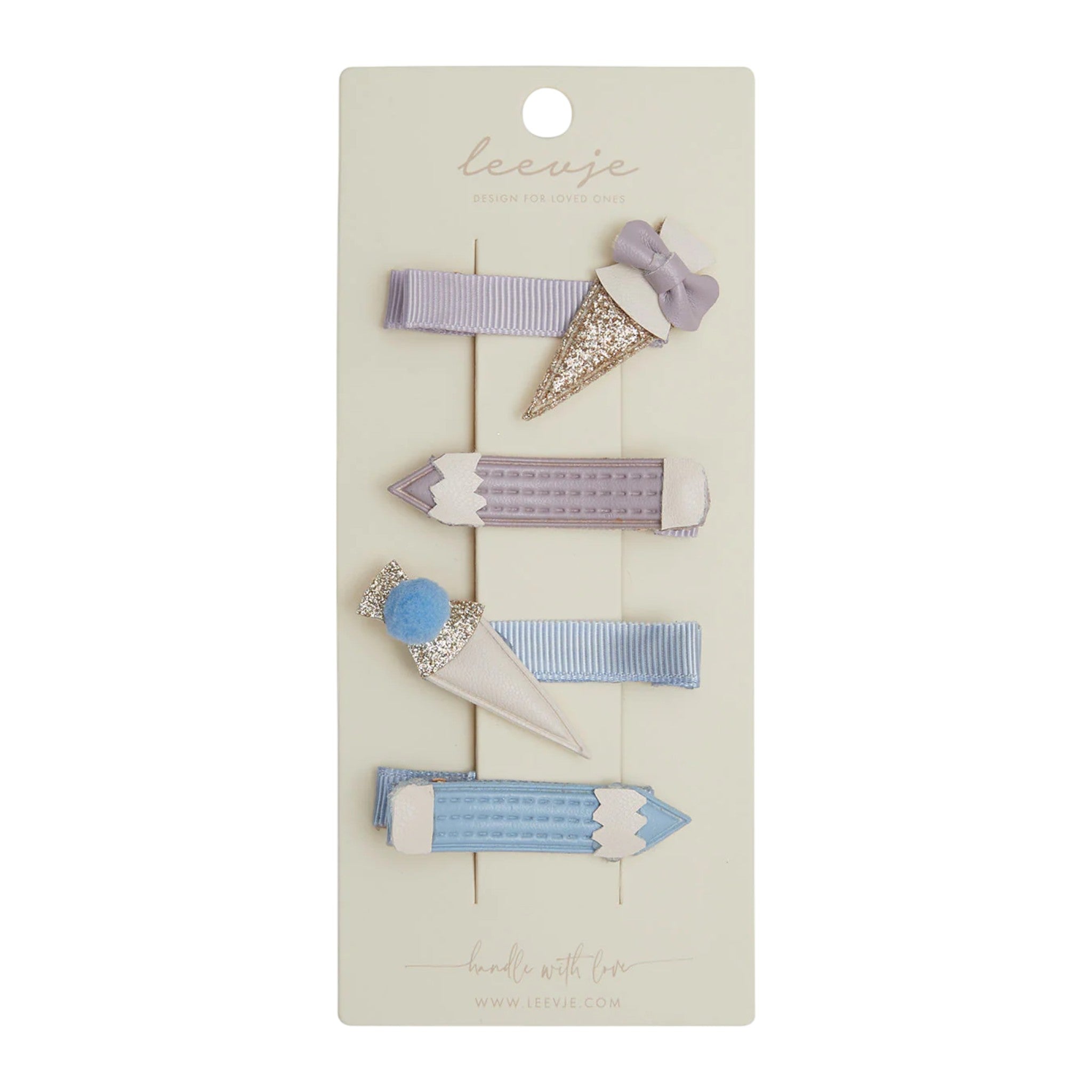 leevje – Haarspangen‑Set „pencils“ Einschulung