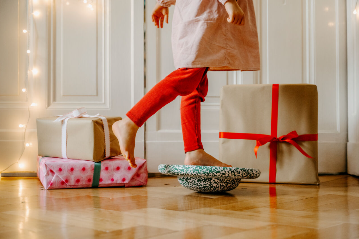 Stapelstein® Board Modulares Balance-Board – dark green & blush - Makimo - Smart Kids