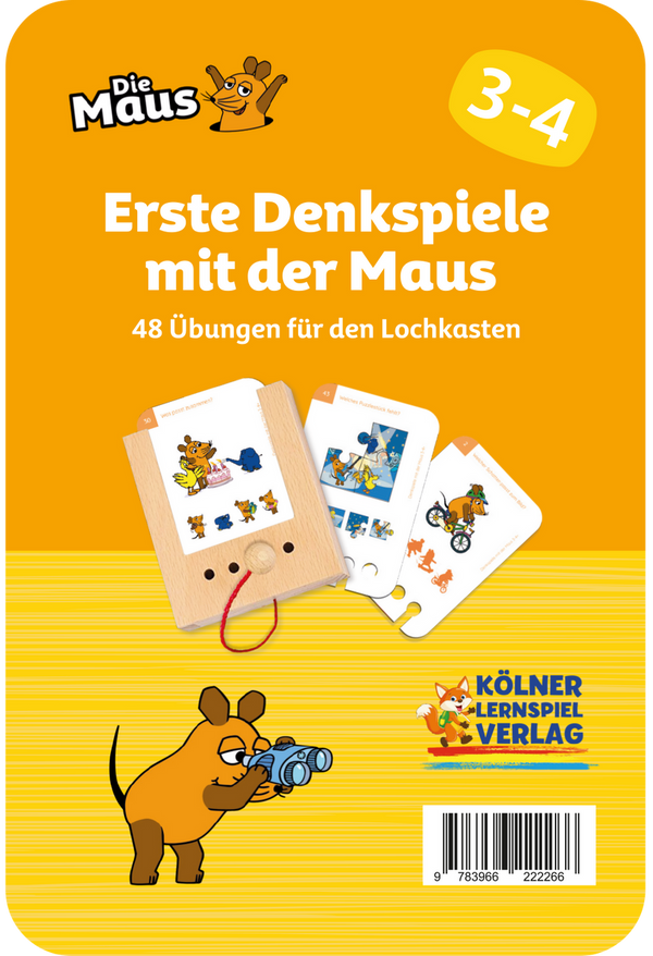 Erste Denkspiele mit der Maus 3-4 - Lochkasten Kartensatz - Makimo - Smart Kids