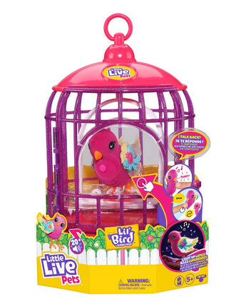 Little Live Pets – Interaktiver Vogel Tiara Twinkles & Käfig, mit Nachtlicht