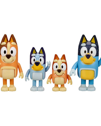 BLUEY Figuren-4er-Pack (Familie) – Bewegliche Spielfiguren