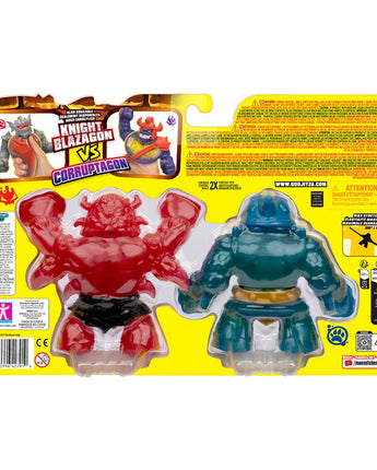 Heroes of Goo Jit Zu – Stretch Strikers 2er-Pack: Sir Thrashalot vs. Brinebrain Redback, elastische Actionfiguren