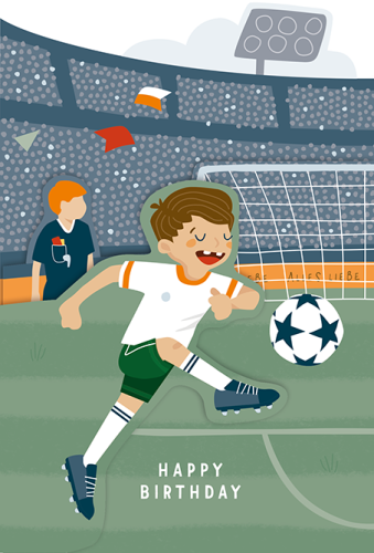 Grafikwerkstatt - Konturkarte "frech, wild & wunderbar" - Fußball