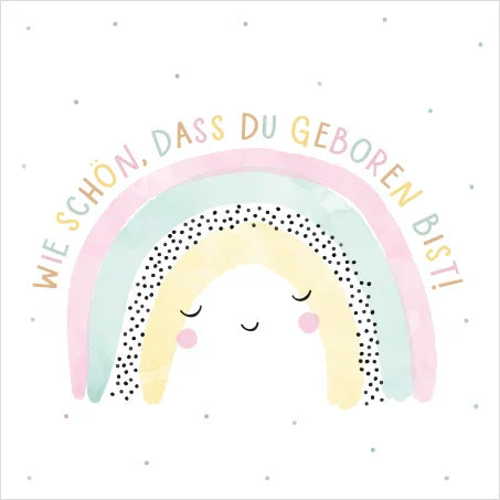Grafikwerkstatt - Quadratische Doppelkarte "frech, wild & wunderbar" - Regenbogen - Makimo - Smart Kids