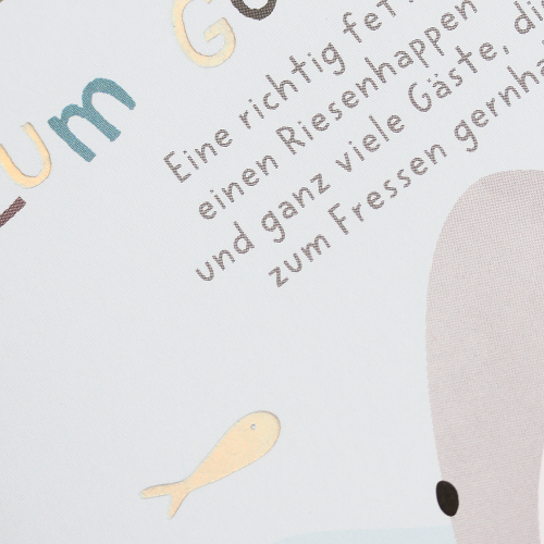 Grafikwerkstatt - Quadratische Doppelkarte "frech, wild & wunderbar" - Hai
