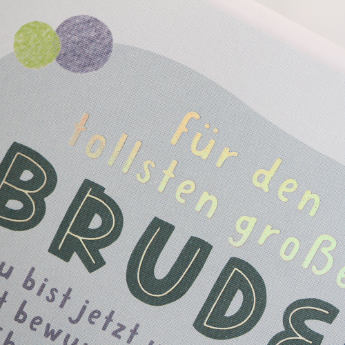 Grafikwerkstatt - Quadratische Doppelkarte "frech, wild & wunderbar" - Für den tollsten großen Bruder