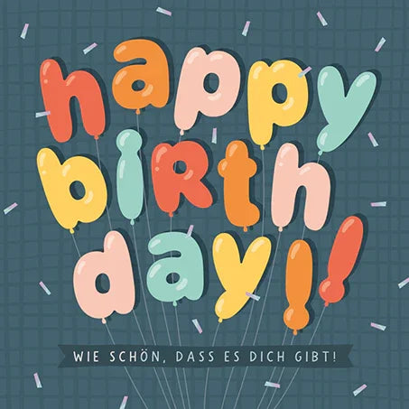 Grafikwerkstatt - Quadratische Doppelkarte "frech, wild & wunderbar" - Happy Birthday - Makimo - Smart Kids