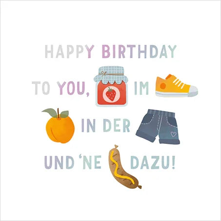 Grafikwerkstatt - Quadratische Doppelkarte "frech, wild & wunderbar" - Happy Birthday to you - Makimo - Smart Kids