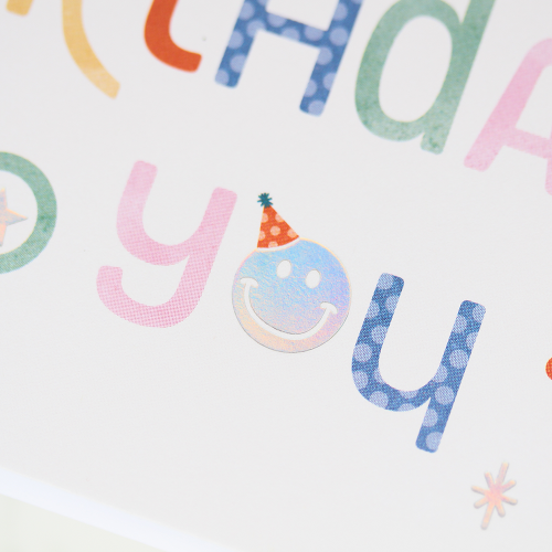 Grafikwerkstatt - Quadratische Doppelkarte "frech, wild & wunderbar" - Happy Birthday to you