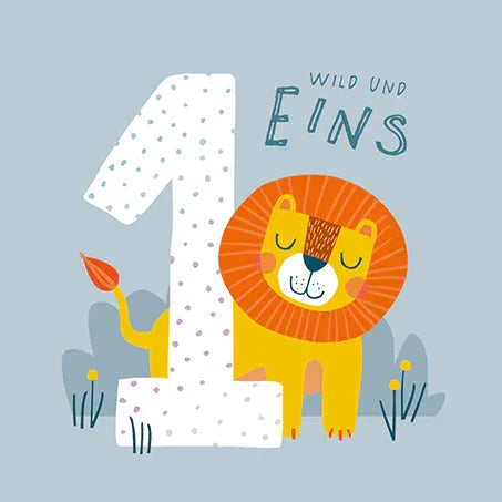 Grafikwerkstatt - Quadratische Doppelkarte "frech, wild & wunderbar" - Wild und Eins - Makimo - Smart Kids
