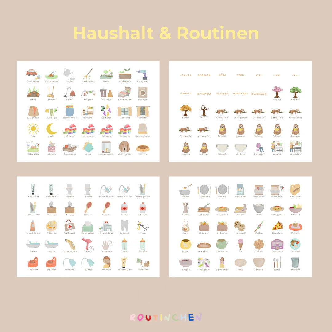 Routinchen Wochenplaner A4 inkl. inkl. 525 Symbole - Affirmation Tiger