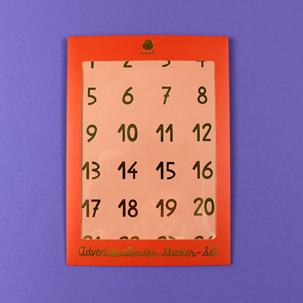 ava&yves - Adventskalender-Zahlensticker in Rosé mit Goldfolie, DIN A5 - Makimo - Smart Kids