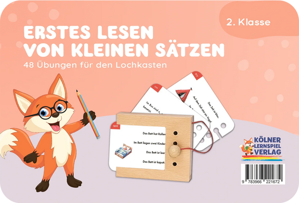 Erstes Lesen von kleinen Sätzen - Lochkasten Kartensatz 2. Klasse Deutsch - Makimo - Smart Kids