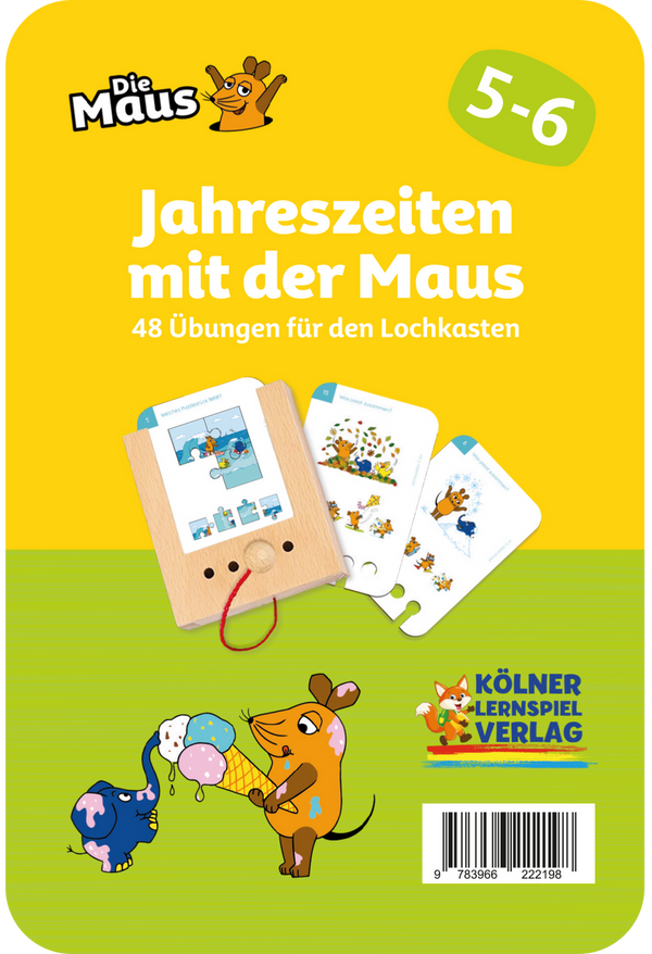 Jahreszeiten mit der Maus 5-6 - Lochkasten Kartensatz - Makimo - Smart Kids