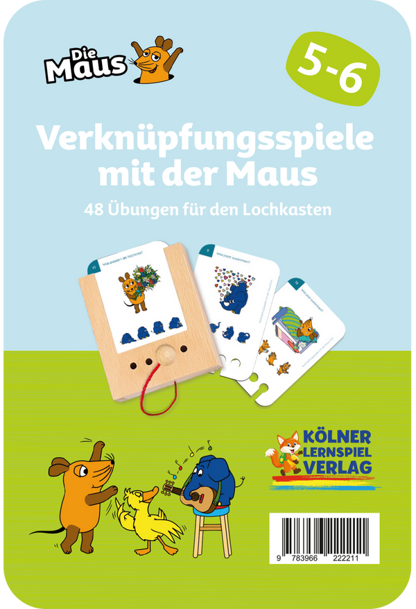 Verknüpfungsspiele mit der Maus 5-6 - Lochkasten Kartensatz - Makimo - Smart Kids