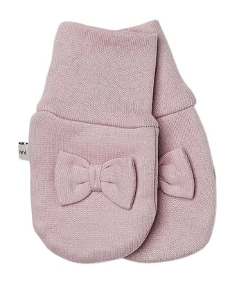 Racing Kids Fäustlinge - Baby-Fäustlinge Baumwolle - Rosa mit Schleife