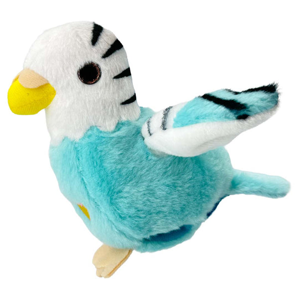 Happy Yappers Sittich weiß blau - Interaktiver sprechender Plüschvogel