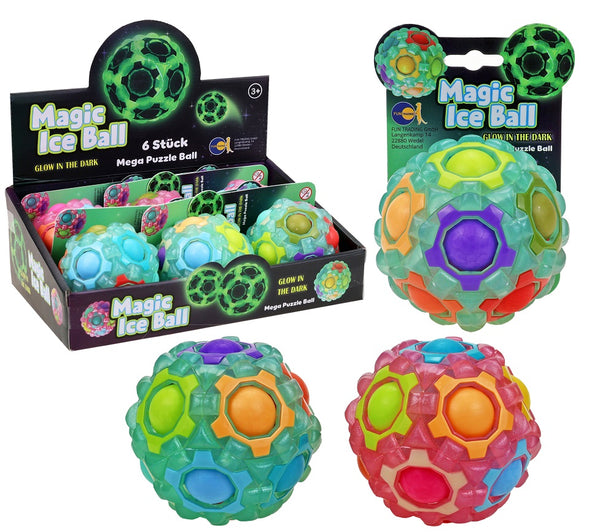 Magic Ice Ball Knobelball Glow in the Dark – Leuchtendes Geschicklichkeitsspiel für Kinder