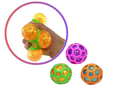 Squeeze-Maltose-Glitzer Ball 80 mm – Quetschbarer Glitzer-Spielball