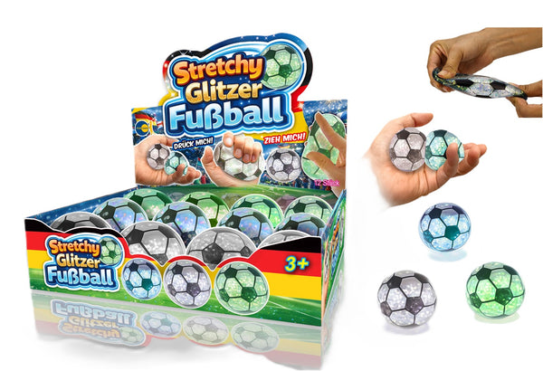 Fun Trading Stretchy Glitzer Fußball – Anti-Stress Ball 6,5 cm