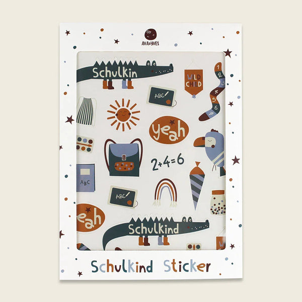 avy&yves - Klebe-Sticker Schulkind „Adventure“ – A5 Stickerbogen zum Schulanfang - Makimo - Smart Kids