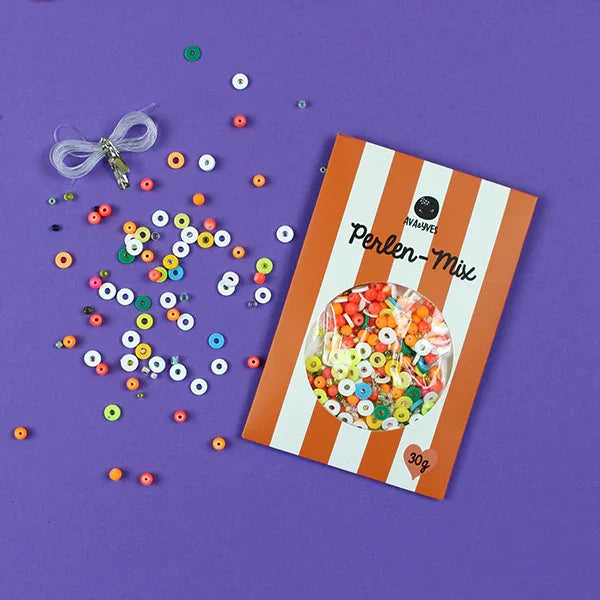 ava&yves - Perlenset – für kreative Projekte - Neon-Orange - Makimo - Smart Kids