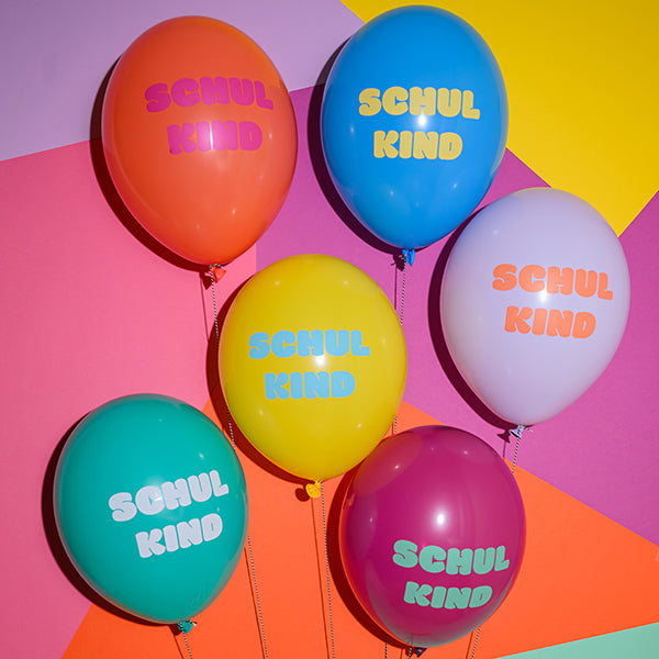 avy&yves - Luftballons Schulkind "Rainbow" - 12er Set aus Naturkautschuk