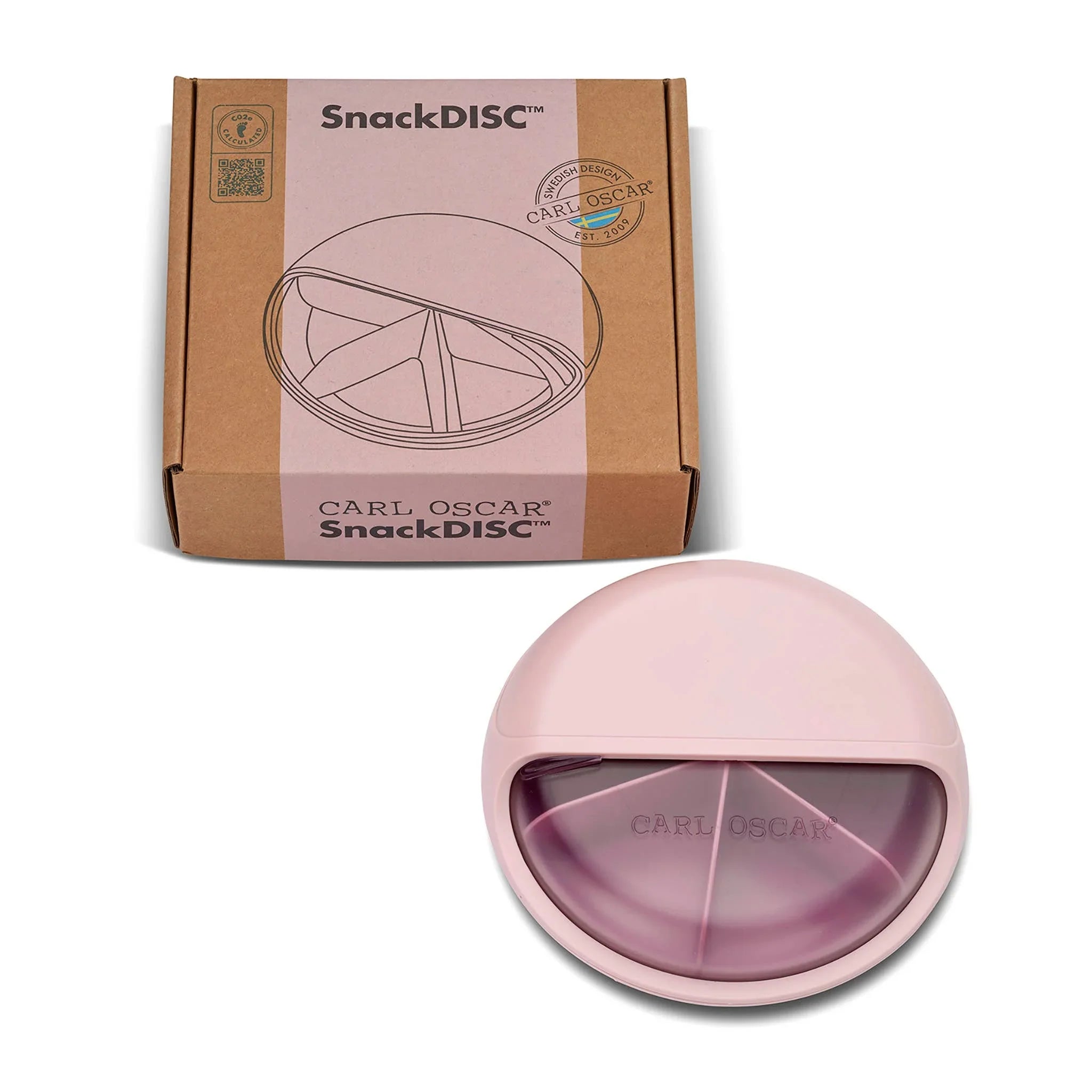 Carl Oscar SnackDisc™ - Rosa | Drehbarer Snack-Container für Kinder | 5 Fächer - Makimo - Smart Kids