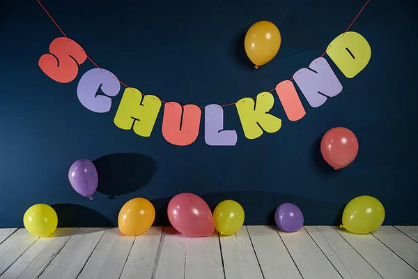 ava&yves - Girlande "Schulkind" - Koralle - Makimo - Smart Kids