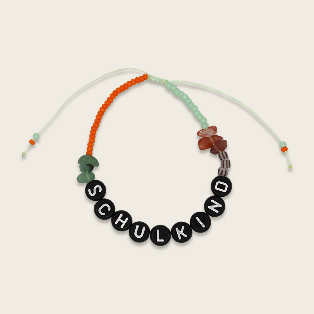 ava&yves - Perlenarmband "Schulkind" - mint/orange