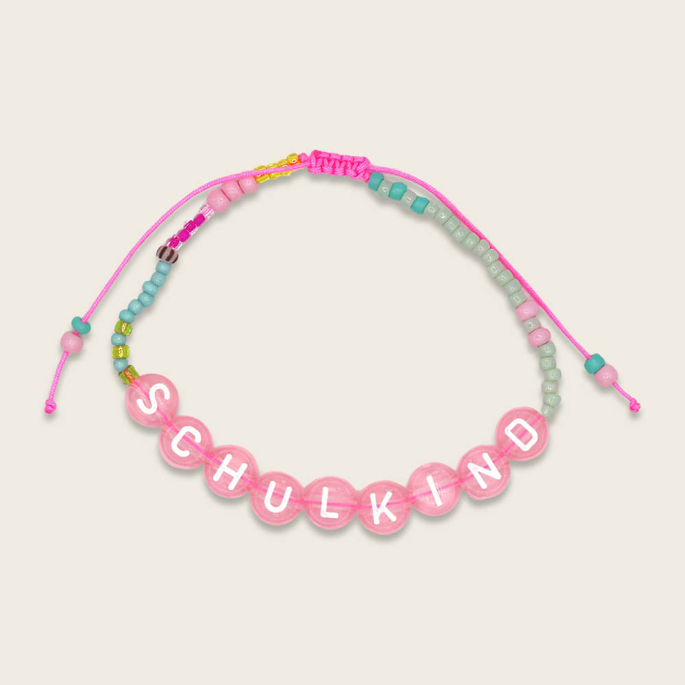 ava&yves - Perlenarmband "Schulkind" - rosa