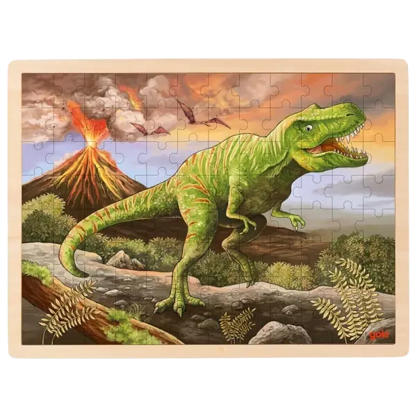 goki Einlegepuzzle T-Rex – Holzpuzzle für Kinder
