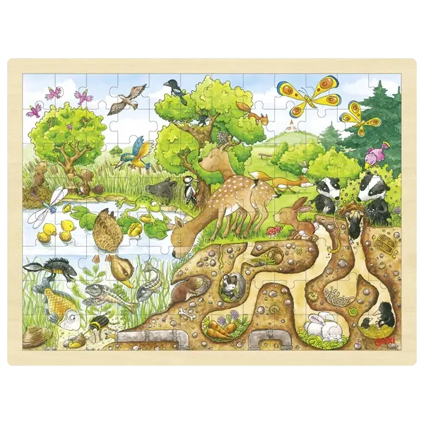 goki Einlegepuzzle Erlebnis Natur – Holzpuzzle für Kinder