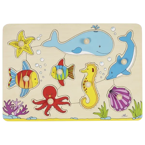goki Steckpuzzle Unterwasserwelt – Holzpuzzle für Kinder